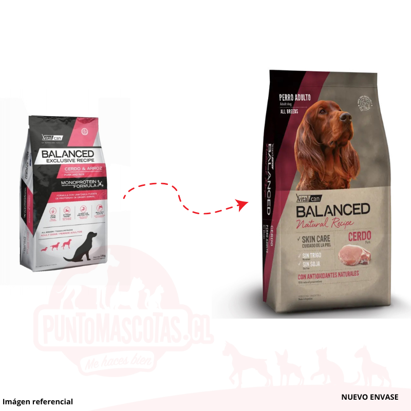 Vitalcan Balanced Perro Adulto Exclusive Recipe Cerdo Y Arroz 15 Kg