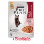 Pack 15 Unidades Pro Plan Pouch Gato Sabor Salmon 85grs