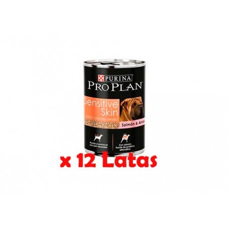 Pack 12 Latas Pro Plan Adulto Salmon & Arroz 368grs