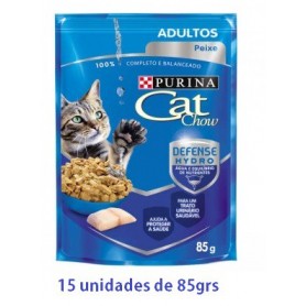 Pack Cat Chow Gato Adulto Pescado 15 x 85g 