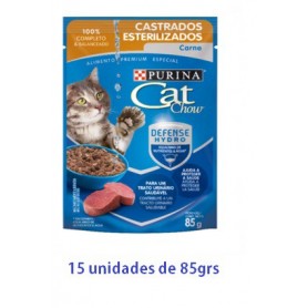Pack Cat Chow Gato Adulto Esterilizado 15 x 85g 