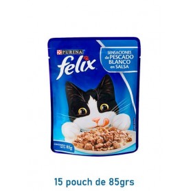 Felix Pescado Blanco Pack 15 Pouch 85grs