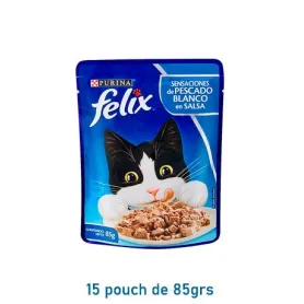 Pack 15 Pouch Felix Pescado Blanco 85grs