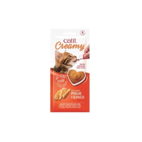 Golosina Catit Creamy Pollo 4 unids