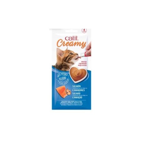 Golosina Catit Creamy Salmon Camaron 4 unids