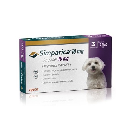 Simparica 2.6  a 5 kg 3 Comprimido