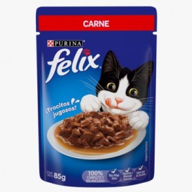 Felix Adulto Carne Trocitos Jugosos Pack 15 Pouch 85grs