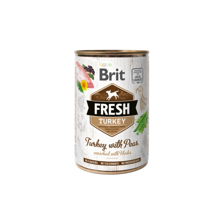 Lata Brit Fresh Turkey With Peas 400grs