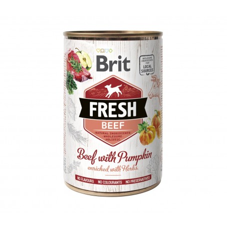 Lata Brit Fresh Carne de vaca y calabaza 400gr