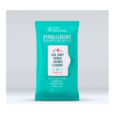 Toallitas Two Brothers Hypoallergenic con Aloe Vera, Miel, Lavanda y Coco