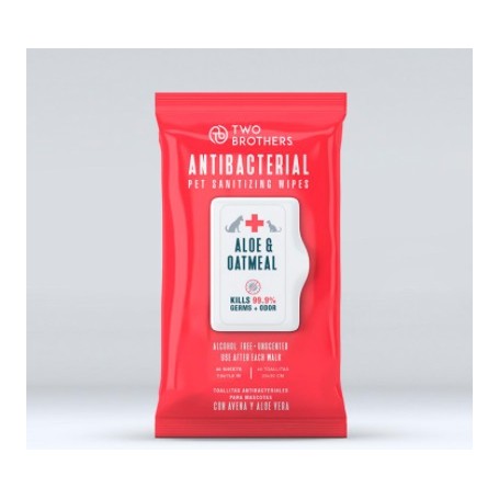 Toallitas Two Brothers Antibacteriales con Aloe Vera y Avena