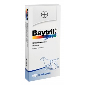 Baytril Comp. Perro/Gato Saborizado 50 mg