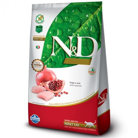 N&D Grain Free Feline Adult - pollo y granada 10KG
