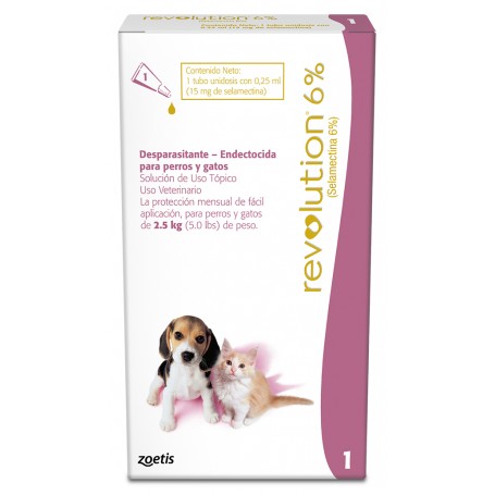 Revolution 6% perros y gatos hasta 2.5 kg