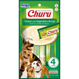Golosinas Churu Perro Pollo y Vegetales 4unds