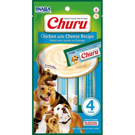 Golosinas Churu Perro Pollo y Queso 4 unds