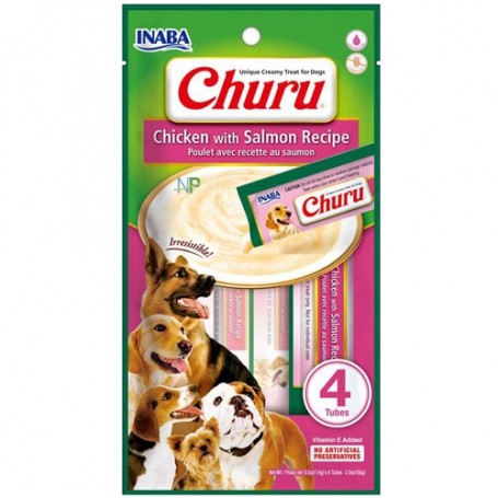 Golosinas Churu Perro Pollo y Salmon 4 unds