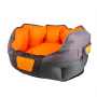 Cama Perro  Redonda Gigwi-Place Naranja y Gris Talla L