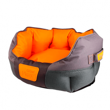 Cama Gigwi-Place Redonda Naranja y Gris Talla M