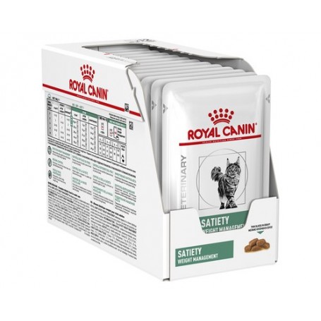 Pack 12 Royal Canin Felino Pouch Húmeda Satiety 85 grs