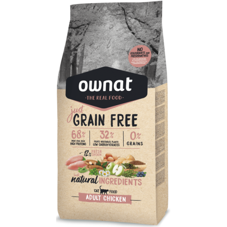 Ownat Just Grain Free Adult Chicken Cat 1kg.