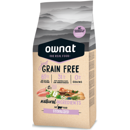 Ownat Just Grain Free Sterilized Cat 3kg.