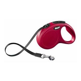 Correa Retractil Flexi Classic Rojo M 5 mt Cordon Flexi Classic Rojo M/L 5mts
