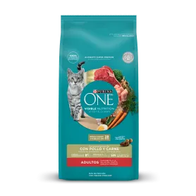 PURINA ONE Gatos Adultos - Pollo y Carne 2Kg