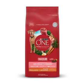 PURINA ONE Perros Adultos Mediano Y Grande - Pollo y Cordero 6Kg