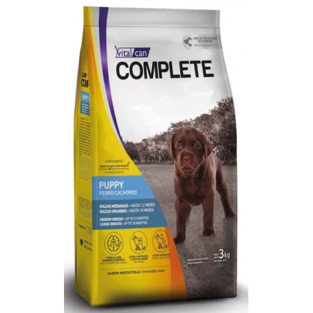 Vitalcan Complete Perro Cachorro Raza Mediana y Grande 3 Kg