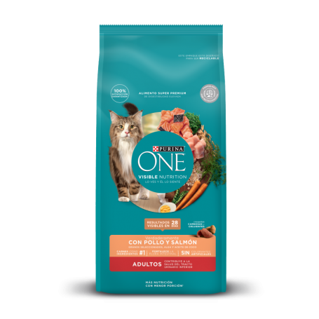 PURINA ONE Gatos Adultos - Pollo y Salmón 2Kg