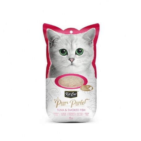 Kit Cat Purr Puree Tuna & Smoked Fish 4X15G