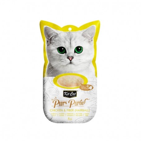 Kit Cat Purr Puree Chicken & Fiber (Hairball) 4X15