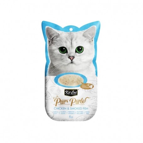 Kit Cat Purr Puree Chicken & Smoked Fish 4X15G
