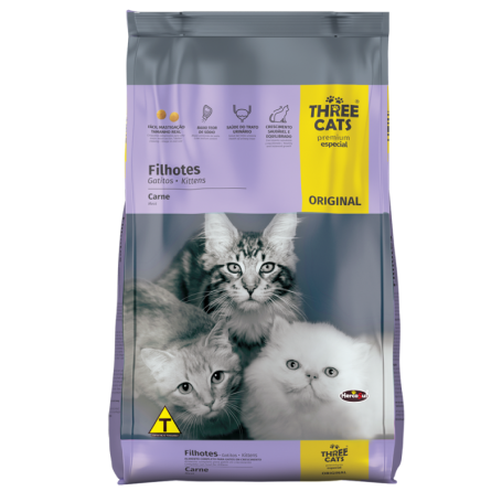 THREE CATS ORIGINAL GATITOS - CARNE 1 KG