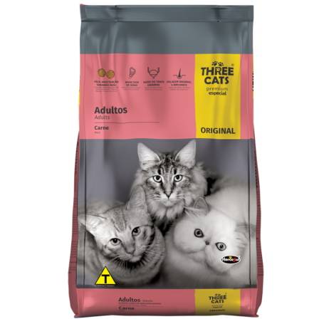 THREE CATS ORIGINAL GATOS ADULTOS – CARNE 10