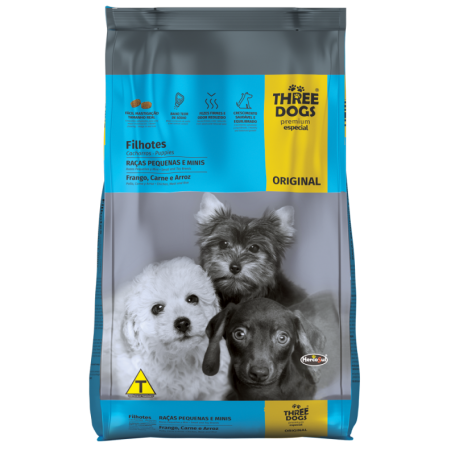 THREE DOGS ORIGINAL CACHORROS DE RAZAS PEQUEÑAS E MINI 3 KG