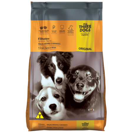 THREE DOGS ORIGINAL CACHORROS DE RAZAS MEDIANAS Y GRANDES 10