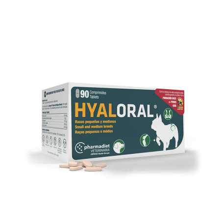 Hyaloral Razas pequeñas y medianas para perros 90 comp