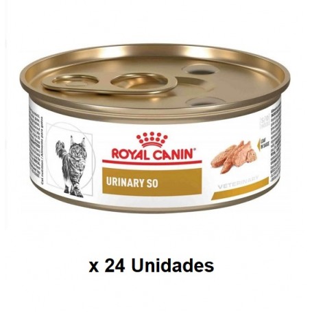 Pack 24 Lata Royal Canin Alimento Urinary SO Felina 145 grs.