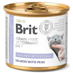 Alimento Humedo Brit Veterinary Gastrointestinal Salmon & Pea Gatos...
