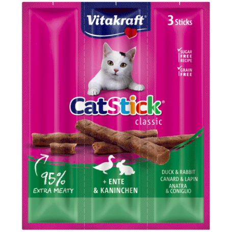 Golosina Vitakraft Gato Stick Conejo y Pato