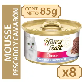 Pack Fancy Feast Mousse Pez Camaron 8 unidades 38250 13,980.00