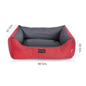 Sofa Premium Dreamaway Boston Urbano - Talla L (80X67X22 Cm) Rojo Bicolor