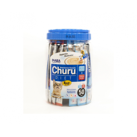 Pack Golosinas Churu Gato Diet Atun y Pollo 50 unds