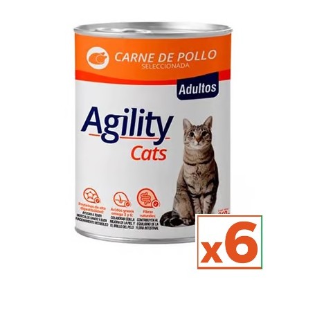 Pack 6 Alimento Humedo XL Agility Adulto 340 grs