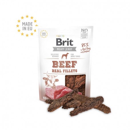 Golosina Brit Jerky Beef Snack 80 grs