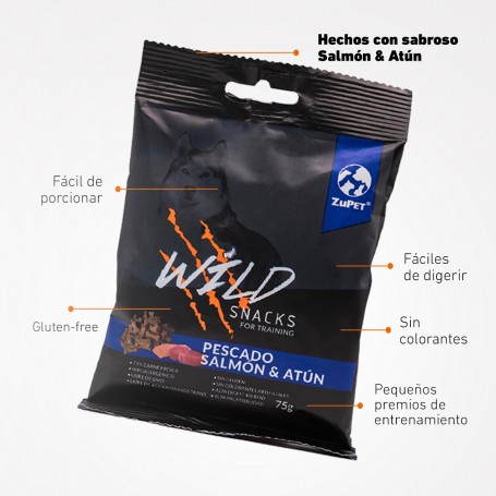 Wild Snack For Training Salmon y Atun 75grs