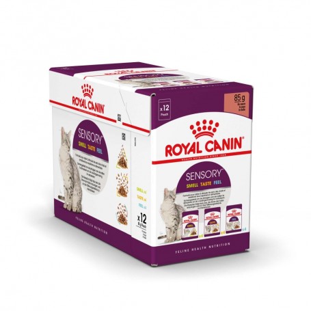 Pack 12 Royal Canin Felino Pouch Húmeda Sensory Mix 85 grs