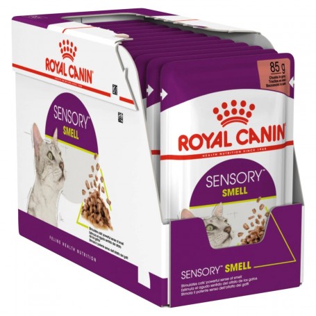 Pack 12 Royal Canin Felino Pouch Húmeda Sensory Smell 85 grs